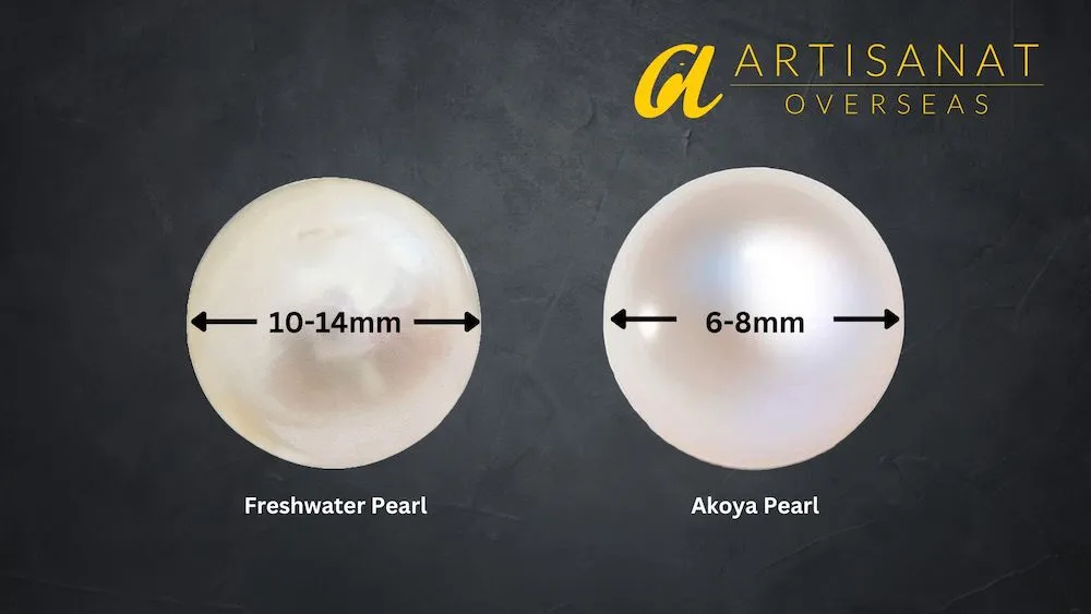 Freshwater vs Akoya Pearls : Size